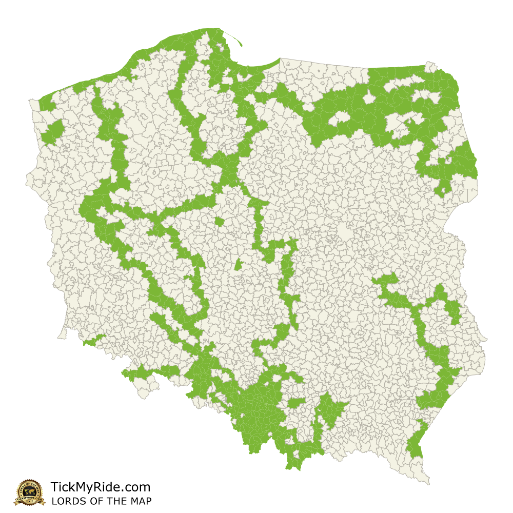 Mapa Zdobytych Gmin
