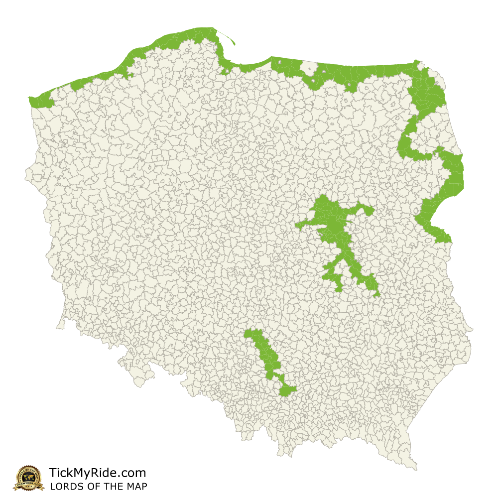 Mapa Zdobytych Gmin