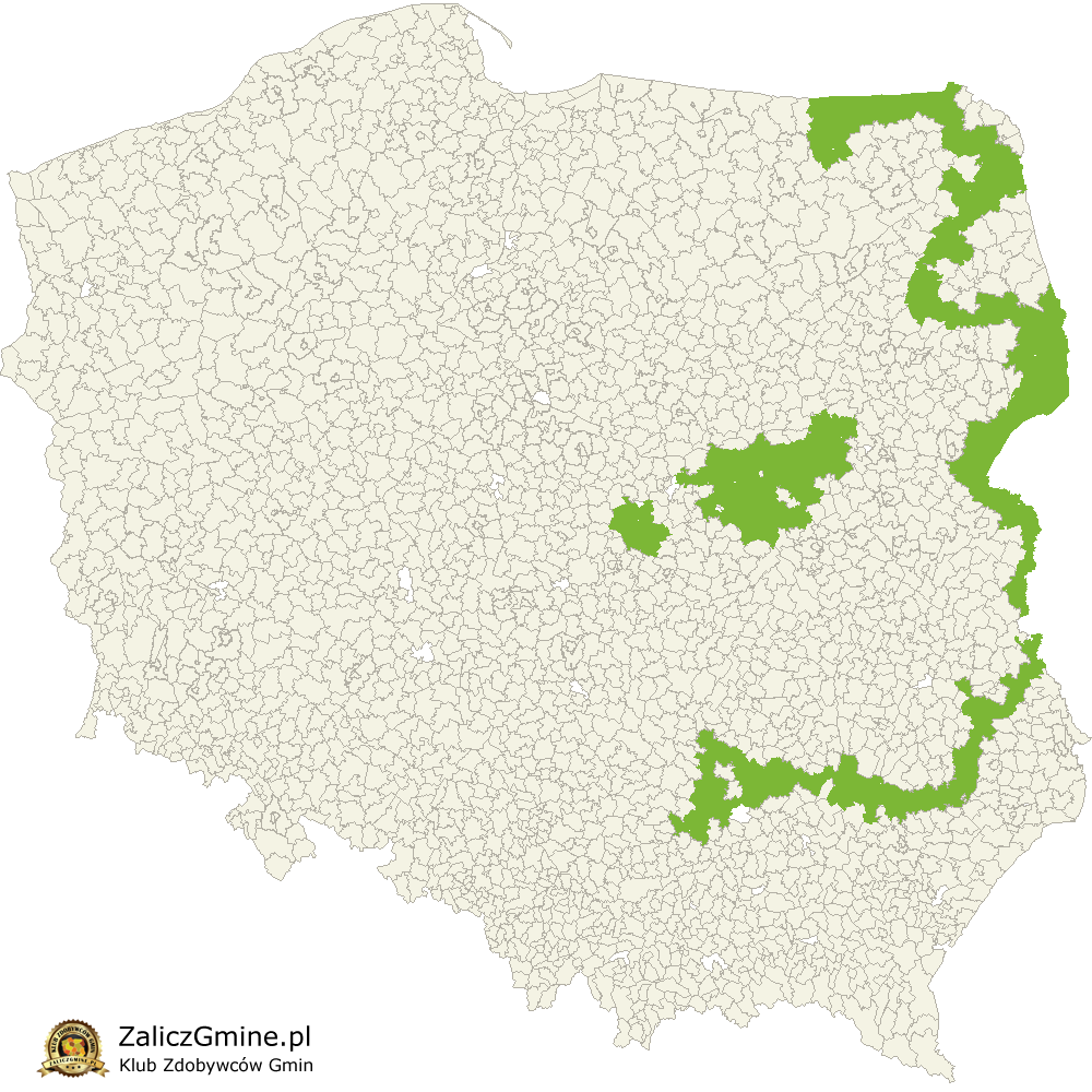 Mapa Zdobytych Gmin