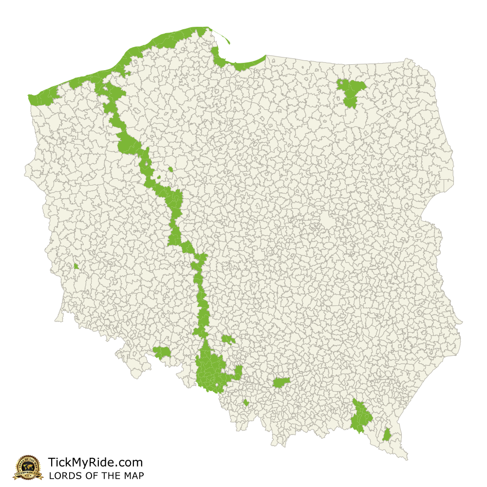 Mapa Zdobytych Gmin