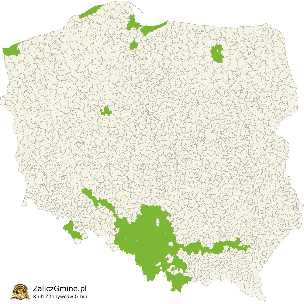 Mapa Zdobytych Gmin