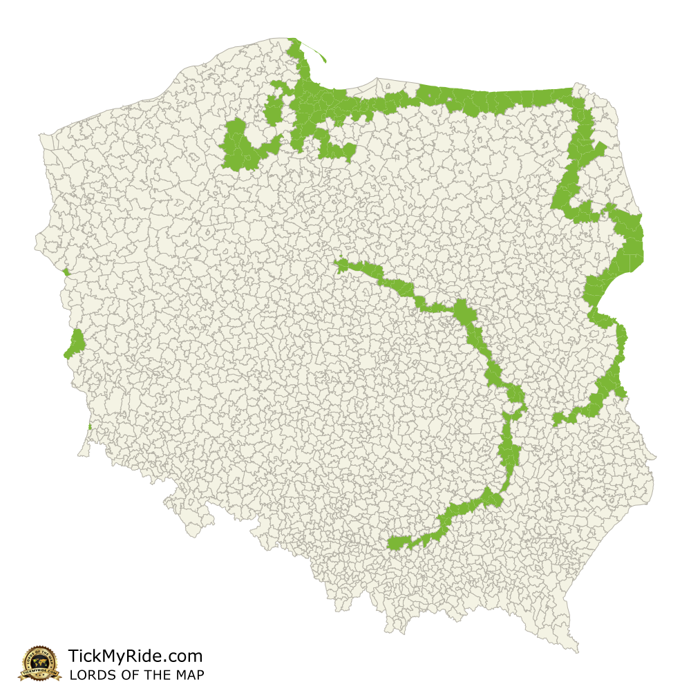 Mapa Zdobytych Gmin