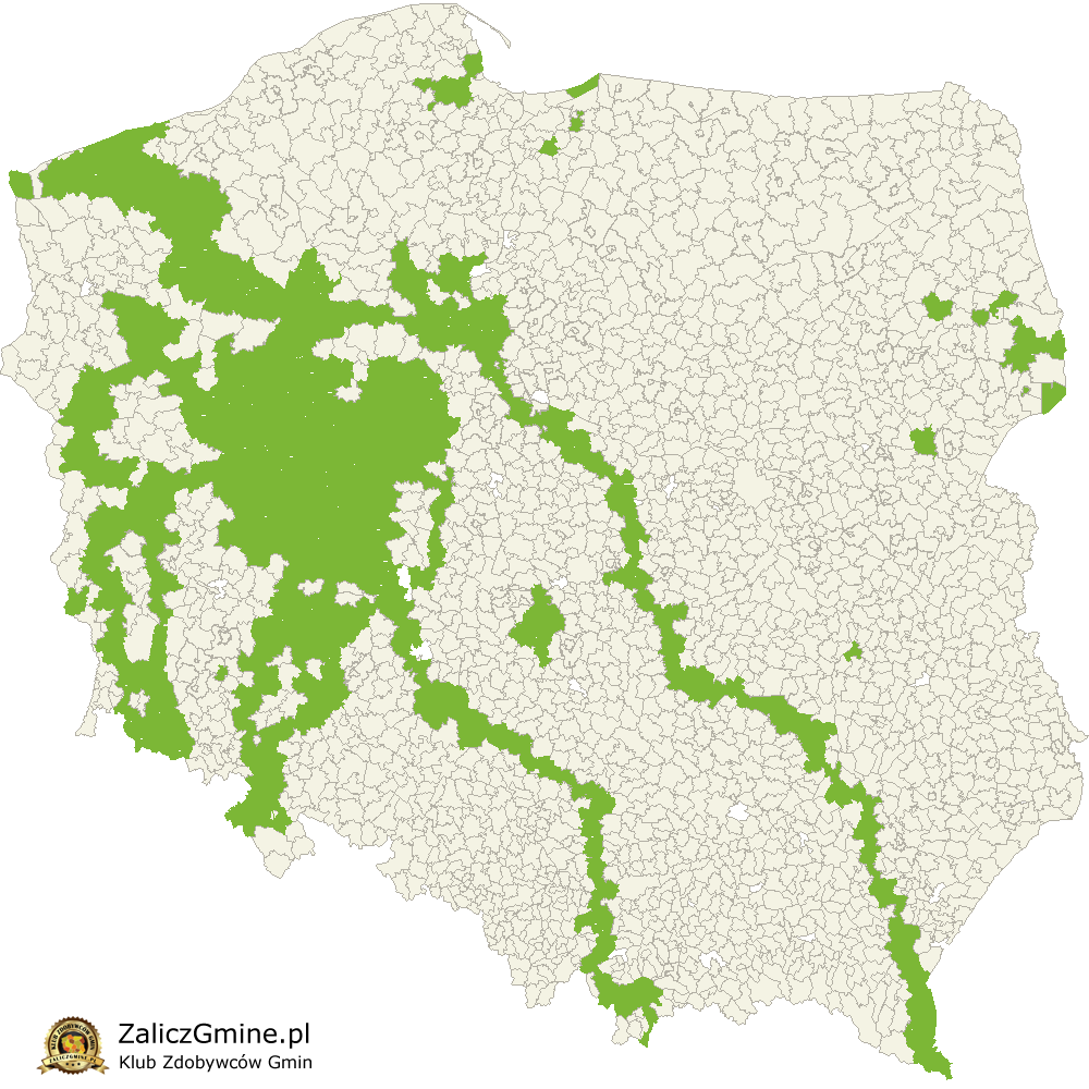 Mapa Zdobytych Gmin