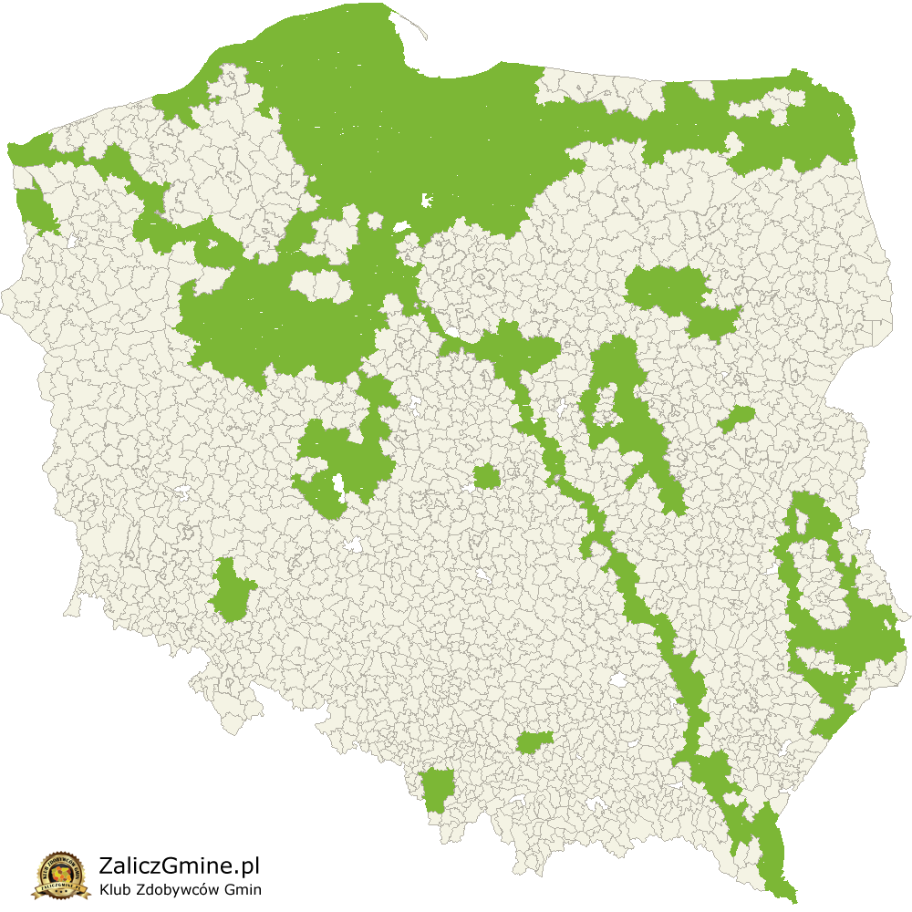 Mapa Zdobytych Gmin