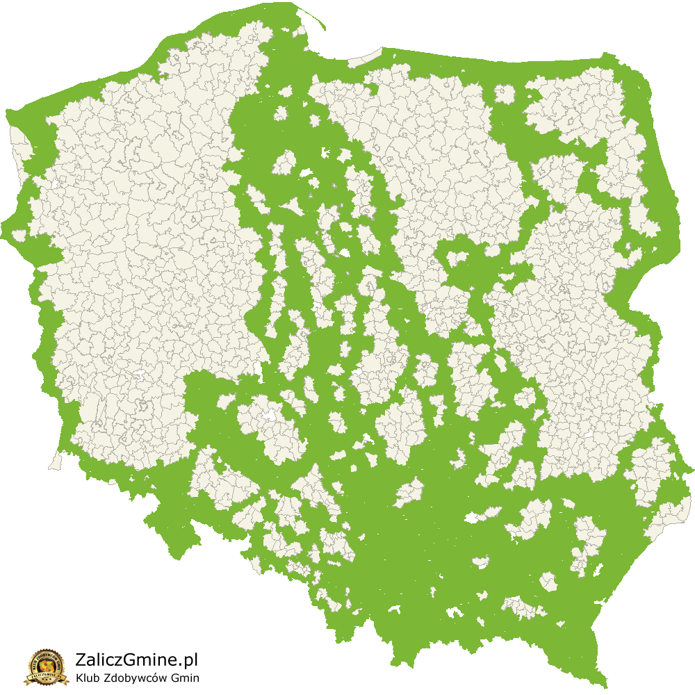 Mapa Zdobytych Gmin