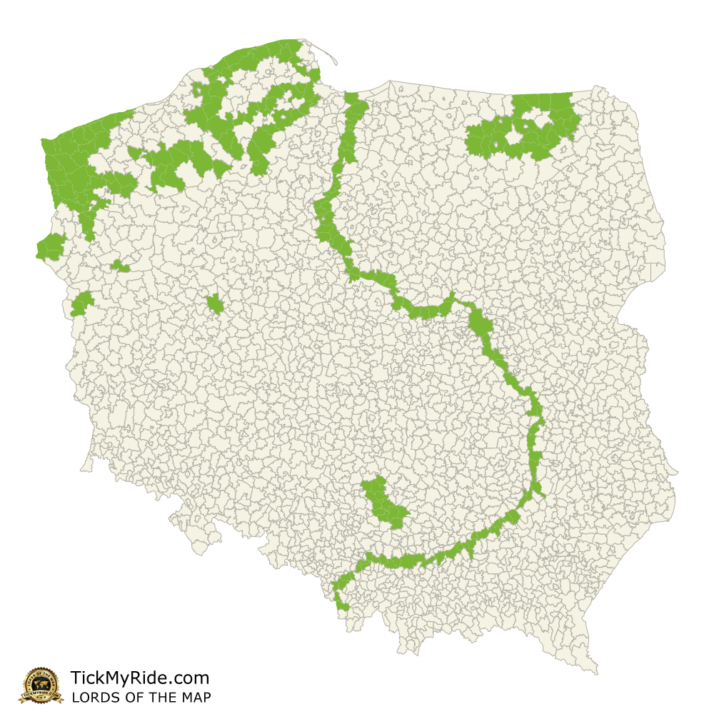 Mapa Zdobytych Gmin