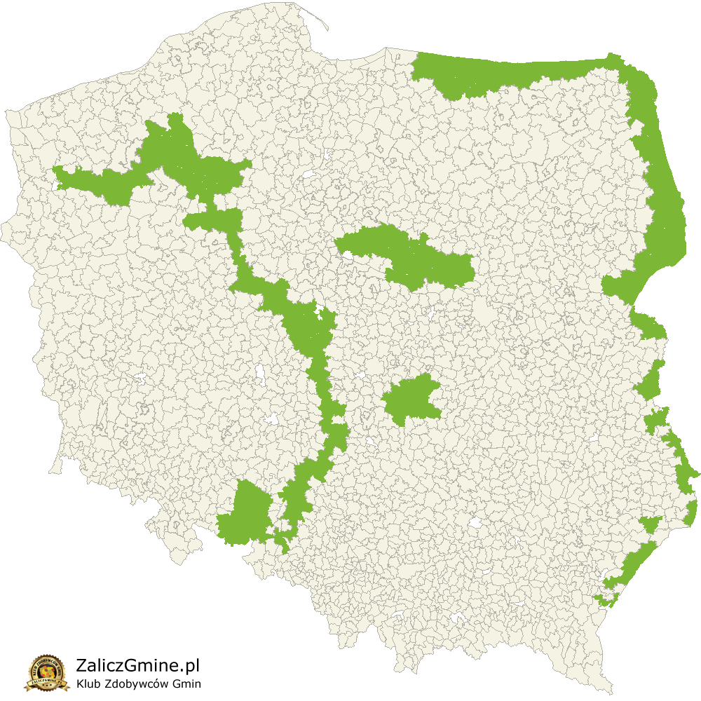 Mapa Zdobytych Gmin