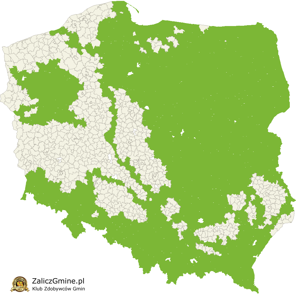 Mapa Zdobytych Gmin