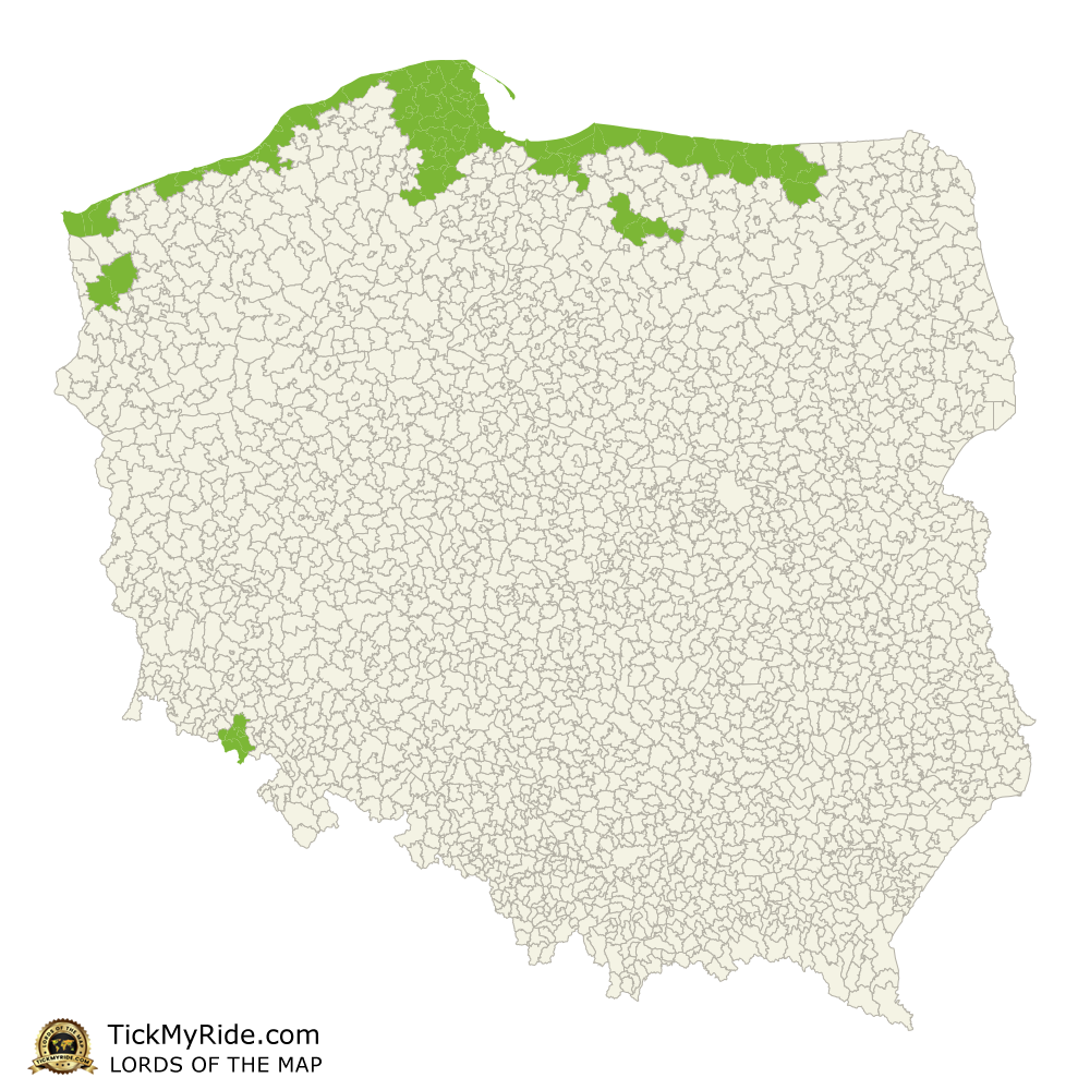 Mapa Zdobytych Gmin