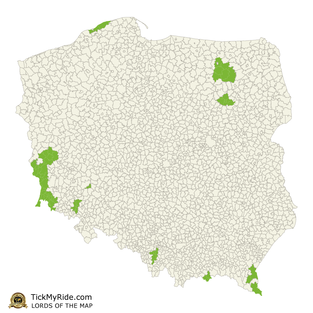 Mapa Zdobytych Gmin