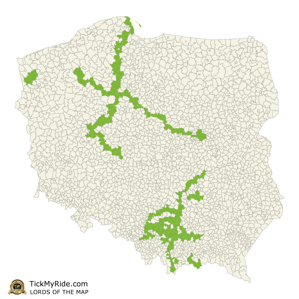 Mapa Zdobytych Gmin