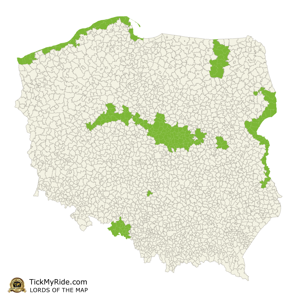Mapa Zdobytych Gmin