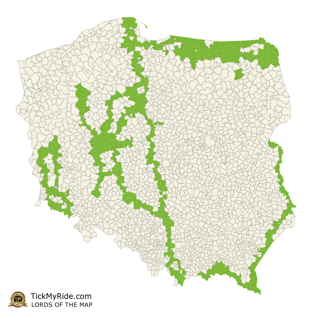 Mapa Zdobytych Gmin
