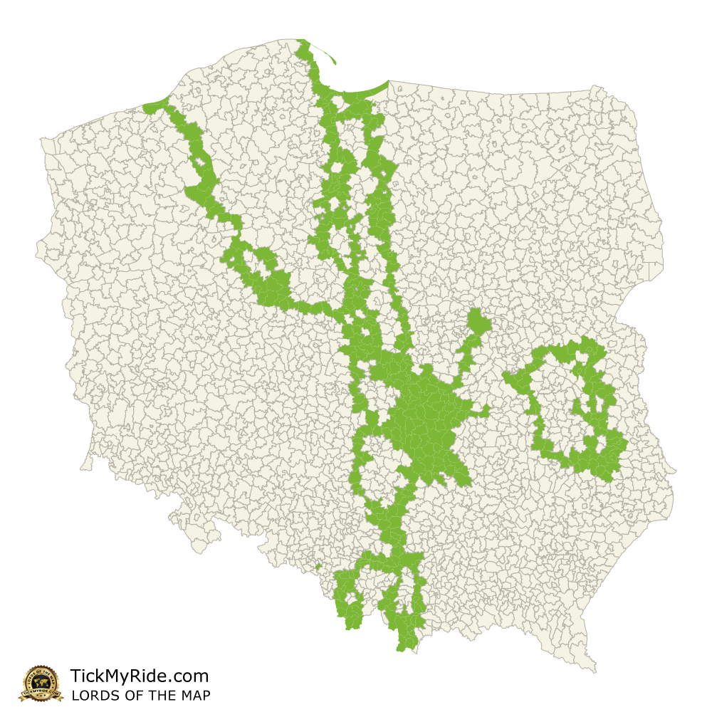 Mapa Zdobytych Gmin