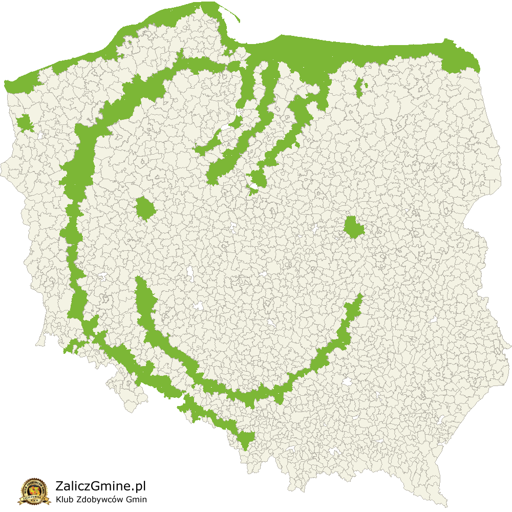 Mapa Zdobytych Gmin