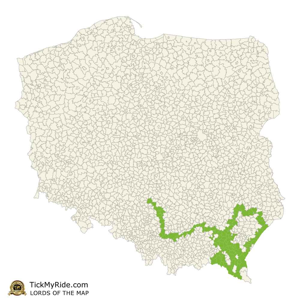 Mapa Zdobytych Gmin