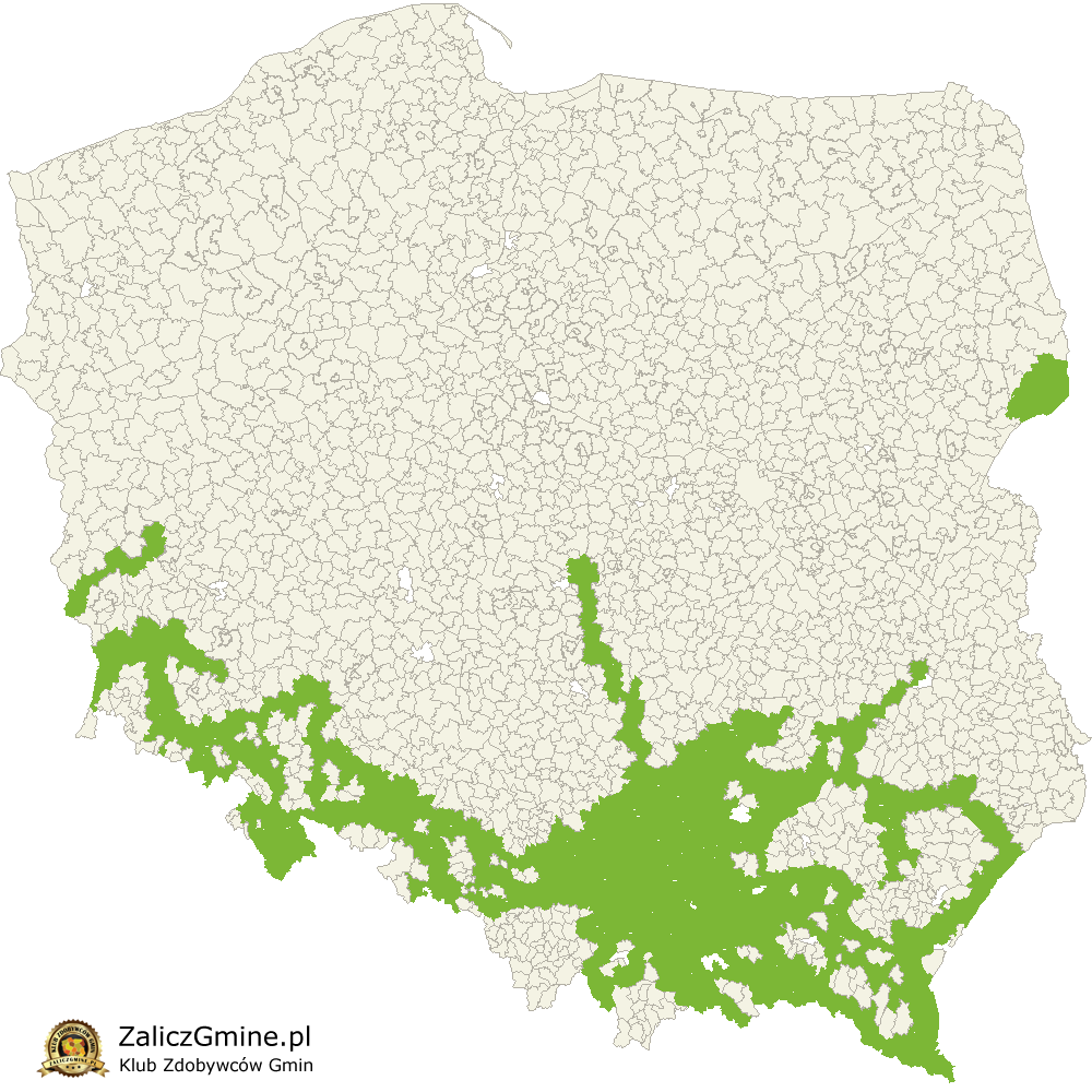 Mapa Zdobytych Gmin