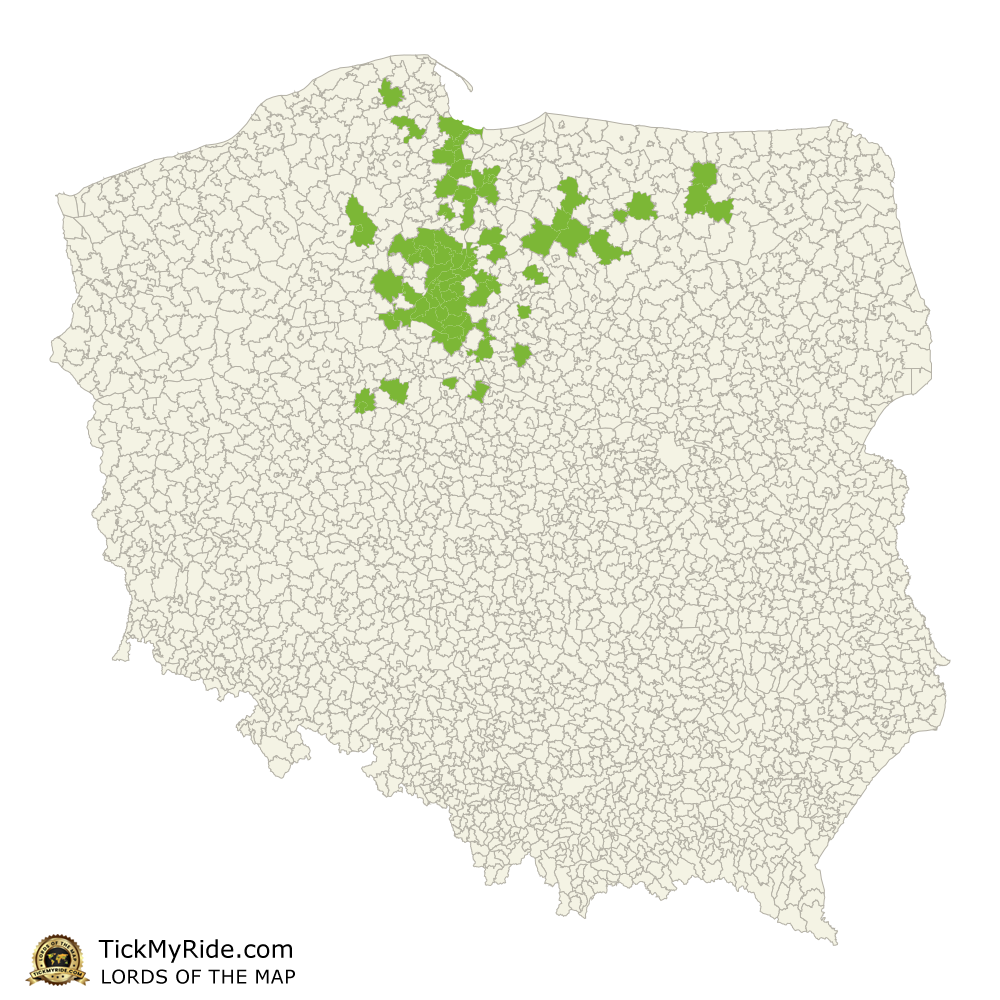 Mapa Zdobytych Gmin