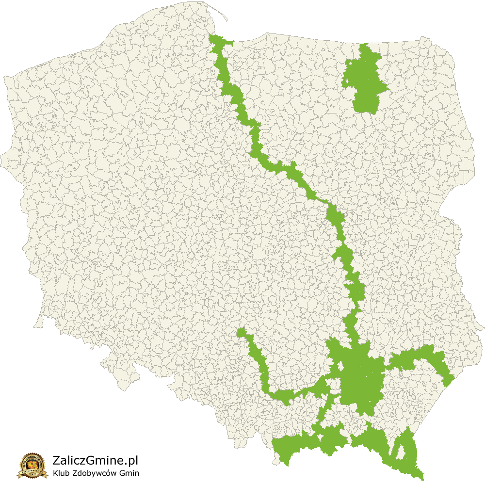 Mapa Zdobytych Gmin