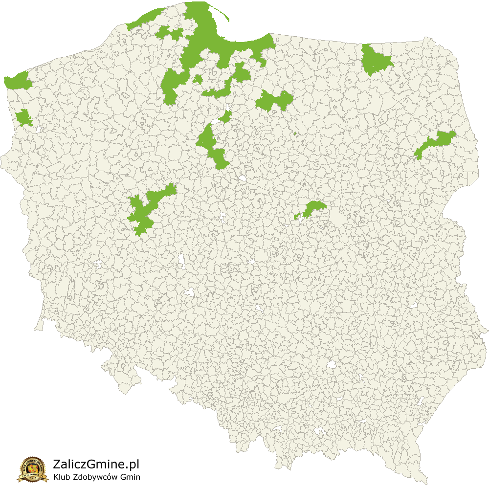 Mapa Zdobytych Gmin