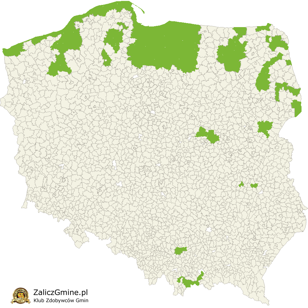 Mapa Zdobytych Gmin
