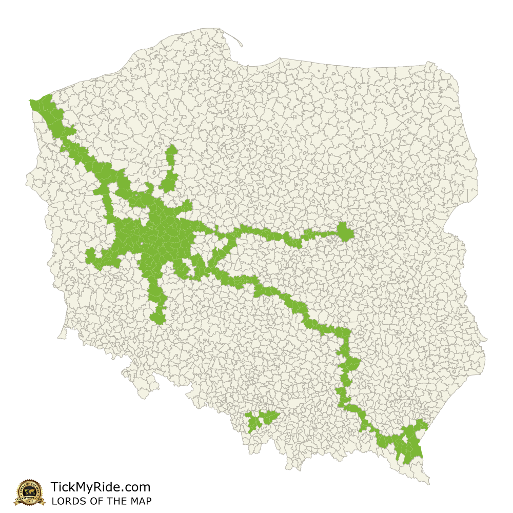 Mapa Zdobytych Gmin