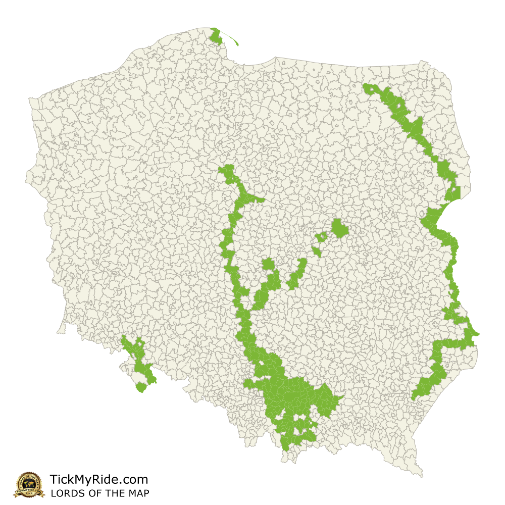 Mapa Zdobytych Gmin
