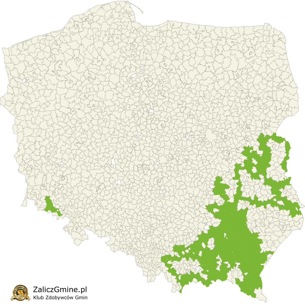 Mapa Zdobytych Gmin