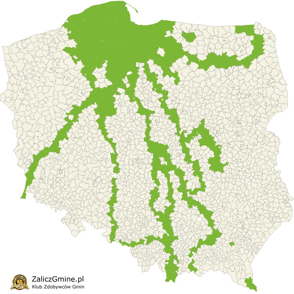 Mapa Zdobytych Gmin