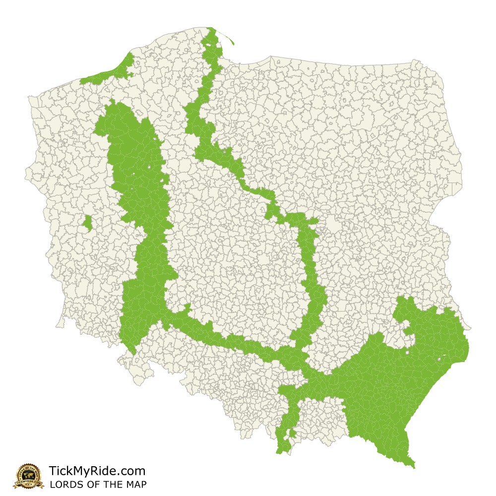 Mapa Zdobytych Gmin