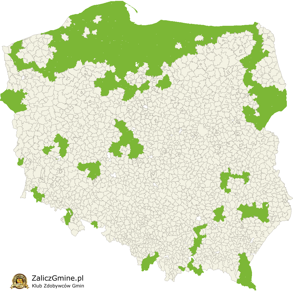 Mapa Zdobytych Gmin