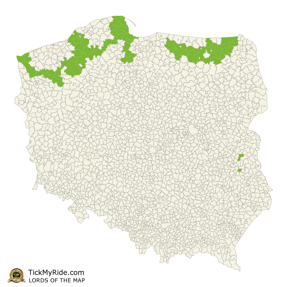 Mapa Zdobytych Gmin