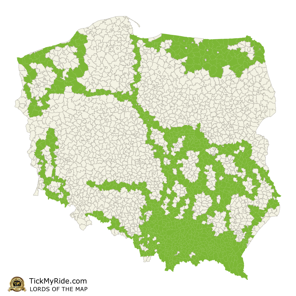Mapa Zdobytych Gmin