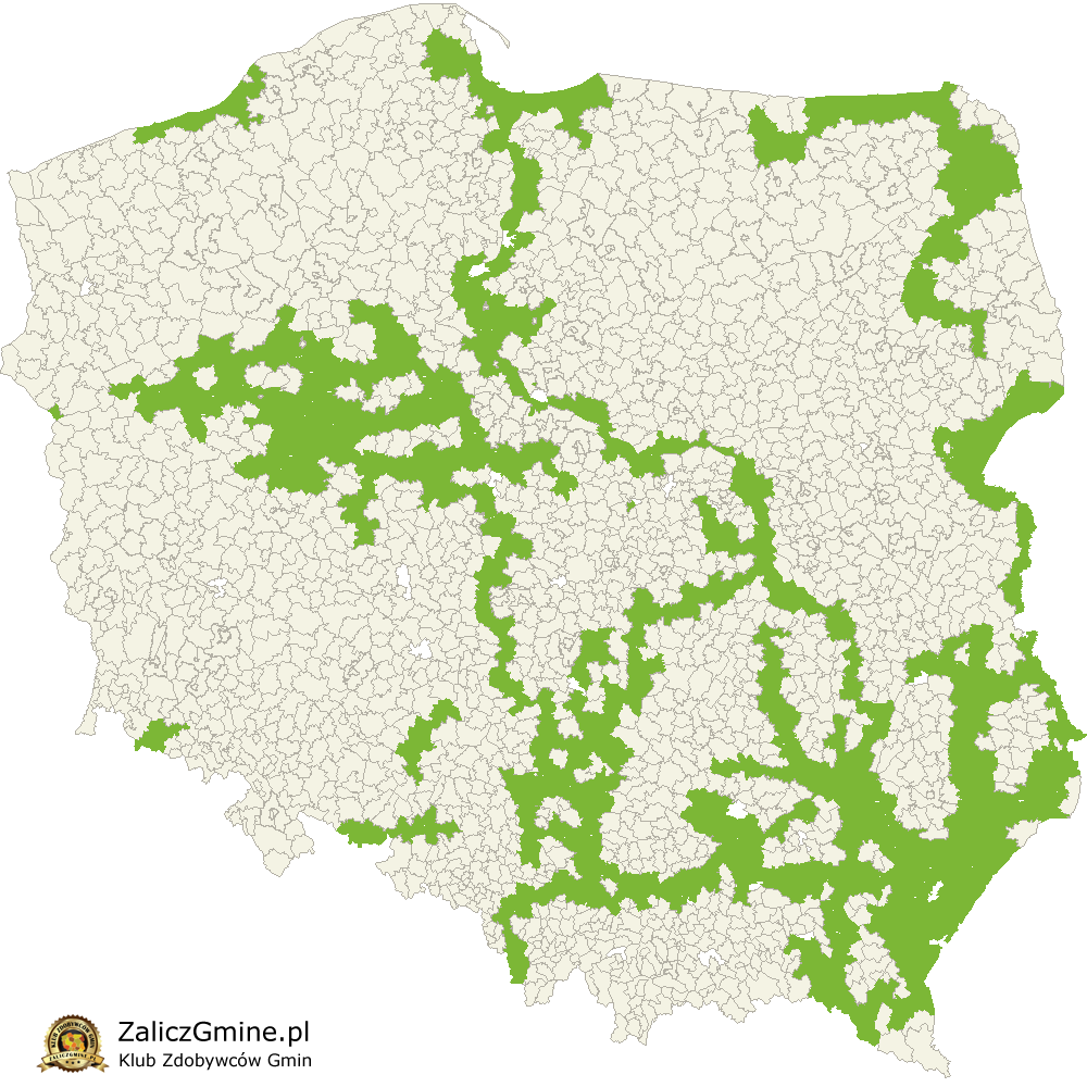 Mapa Zdobytych Gmin