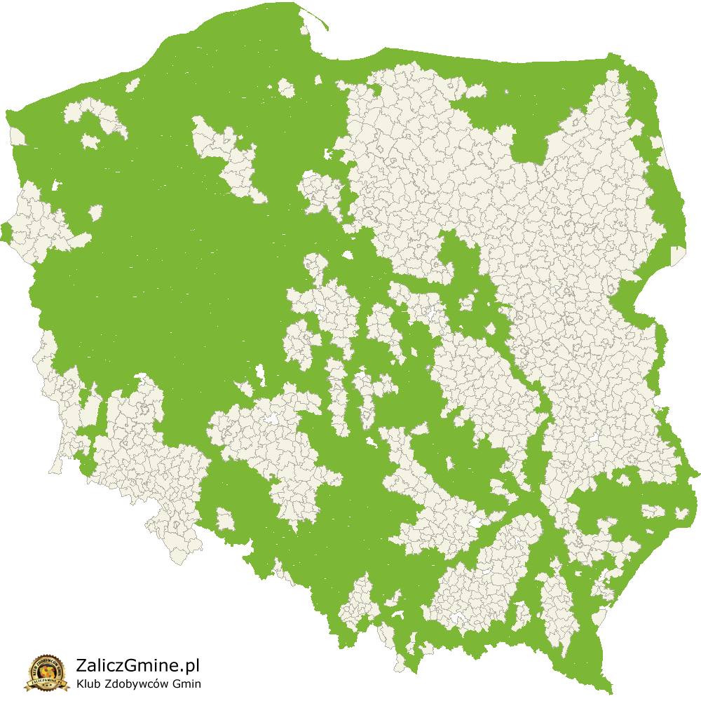 Mapa Zdobytych Gmin