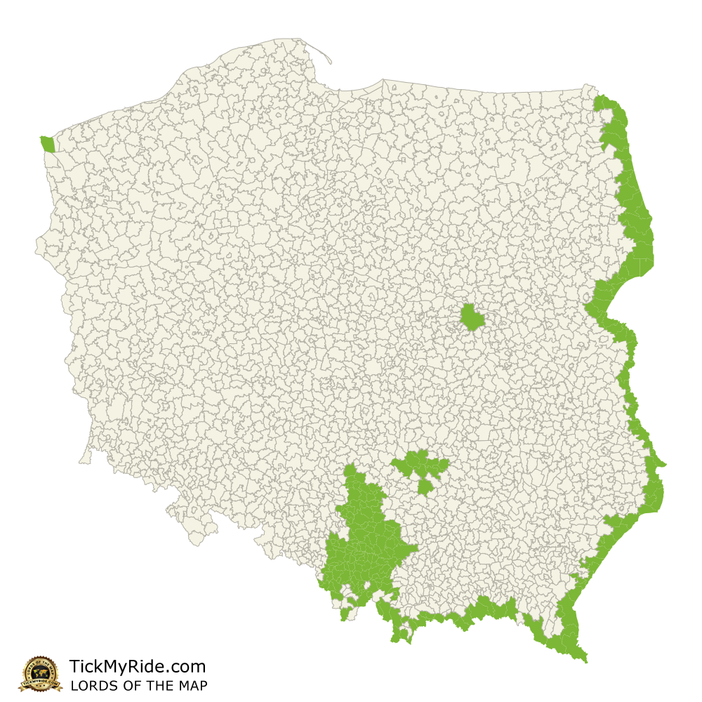 Mapa Zdobytych Gmin