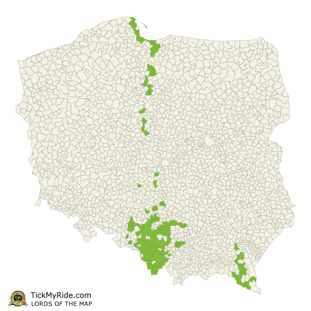 Mapa Zdobytych Gmin