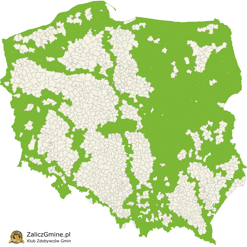 Mapa Zdobytych Gmin