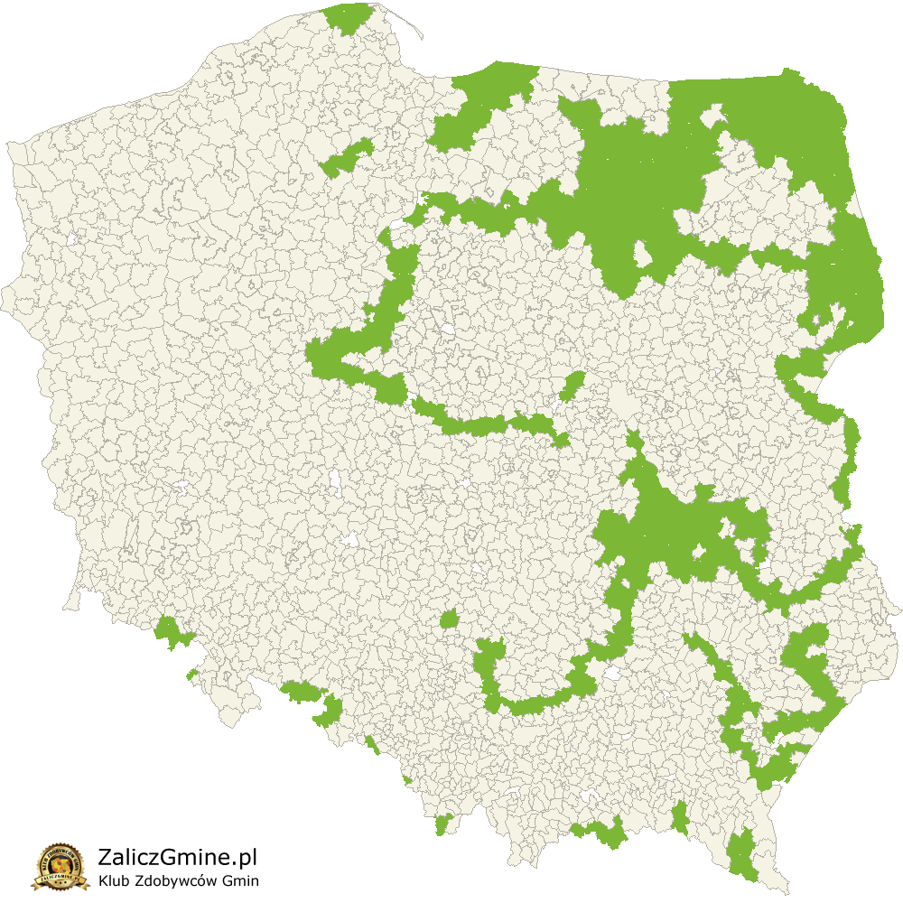 Mapa Zdobytych Gmin