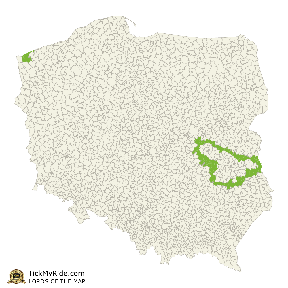 Mapa Zdobytych Gmin