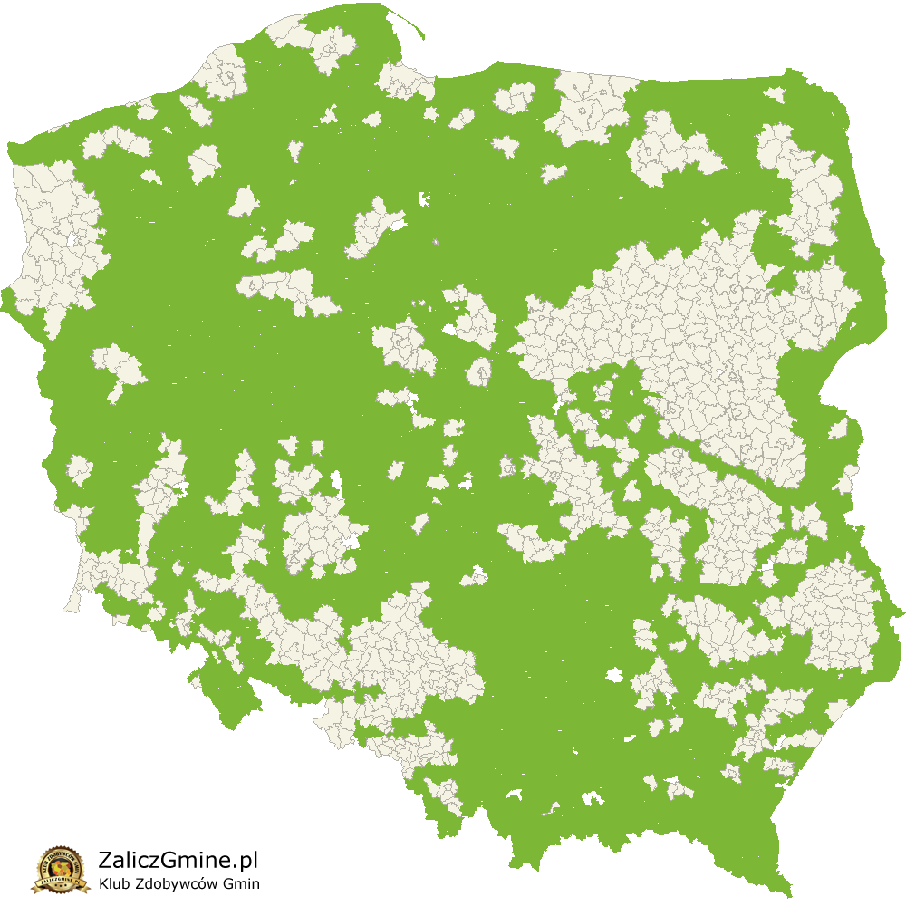 Mapa Zdobytych Gmin
