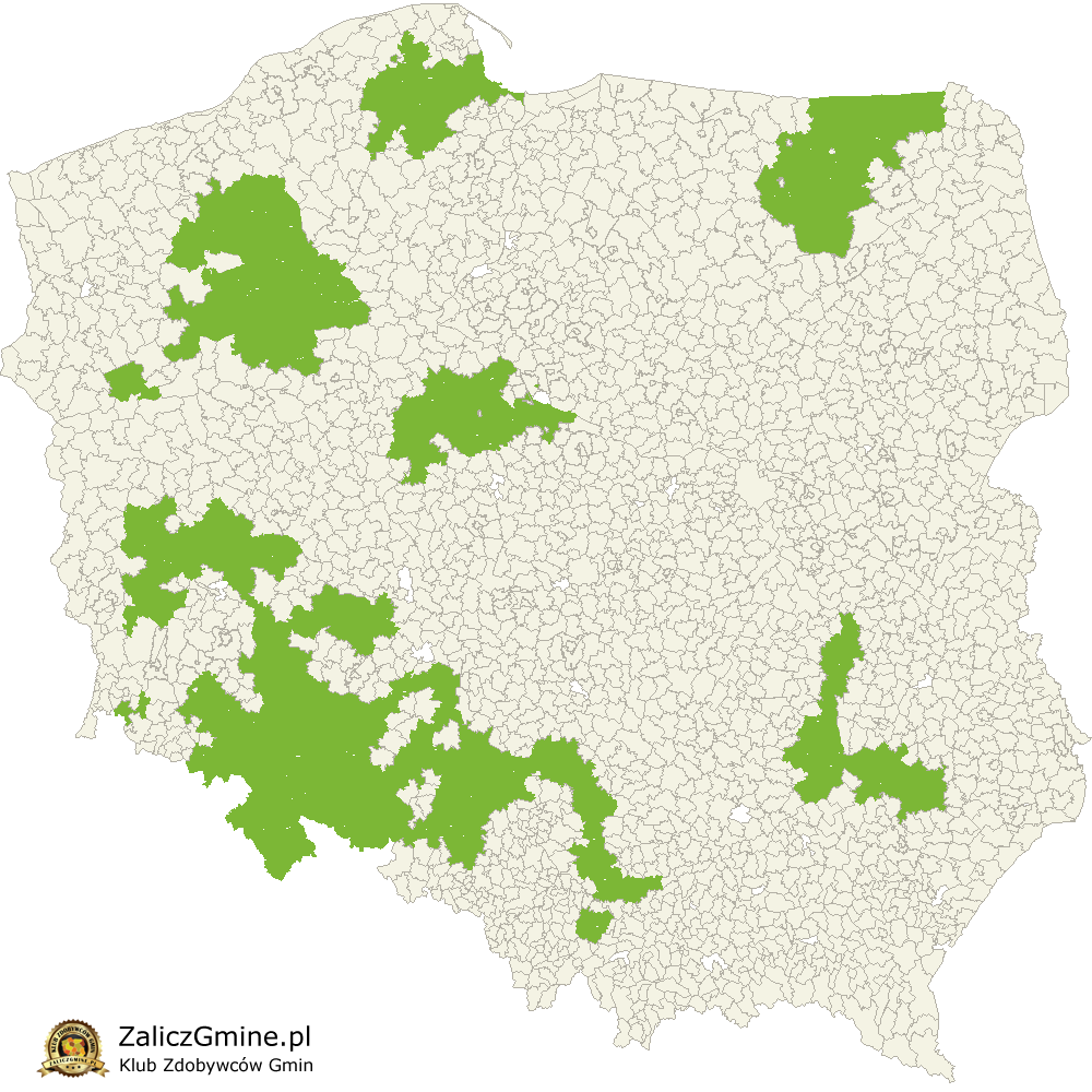 Mapa Zdobytych Gmin