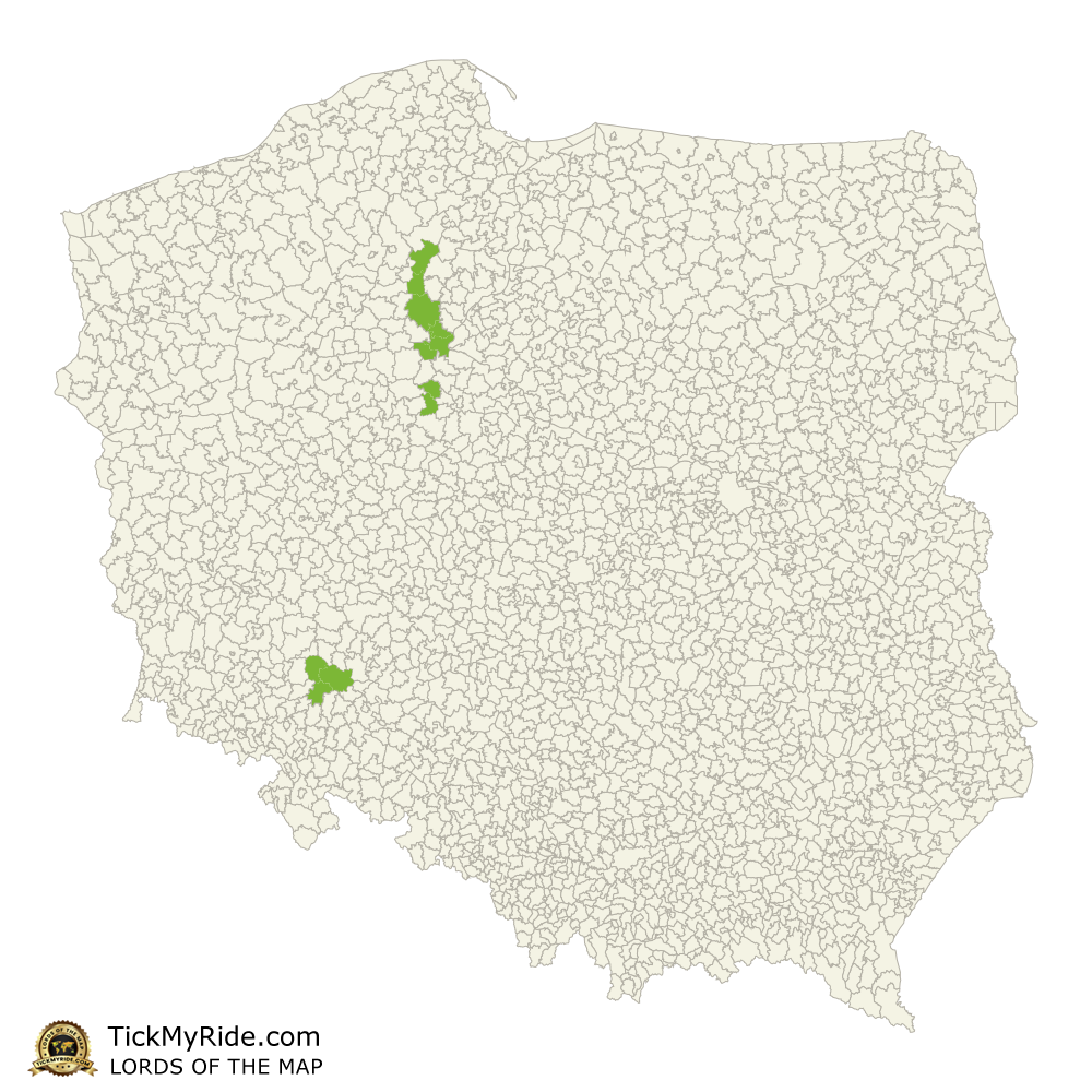 Mapa Zdobytych Gmin