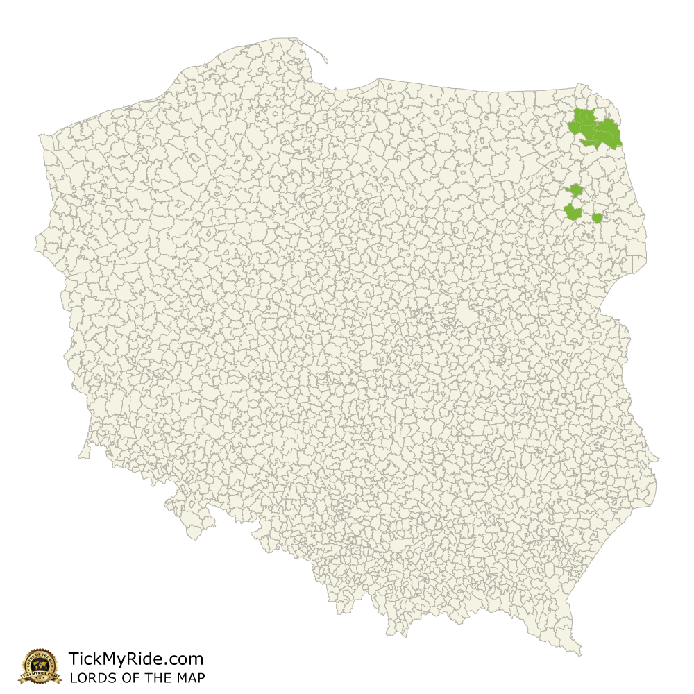 Mapa Zdobytych Gmin