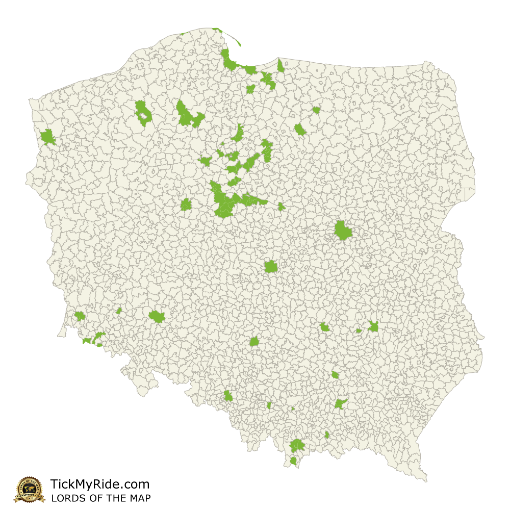 Mapa Zdobytych Gmin