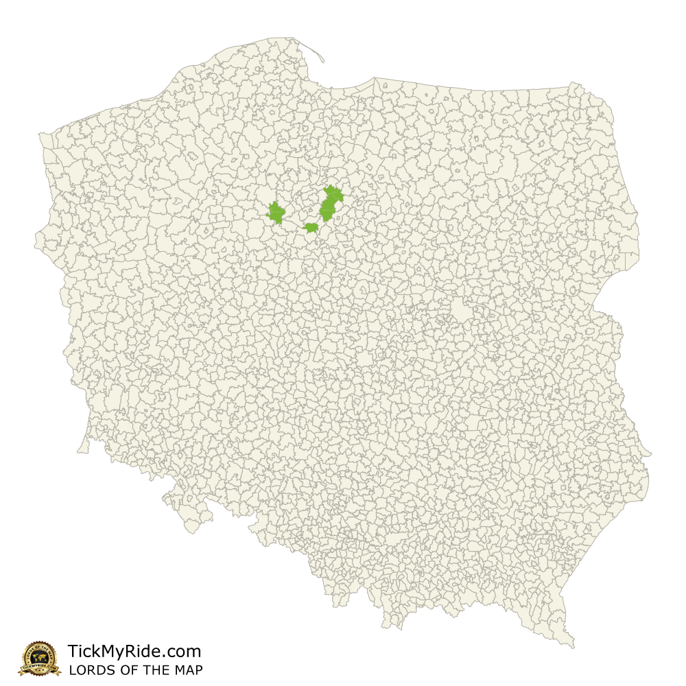 Mapa Zdobytych Gmin