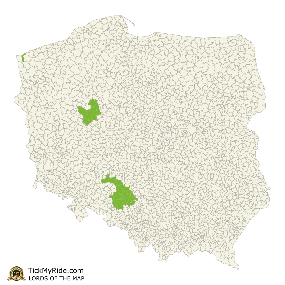 Mapa Zdobytych Gmin