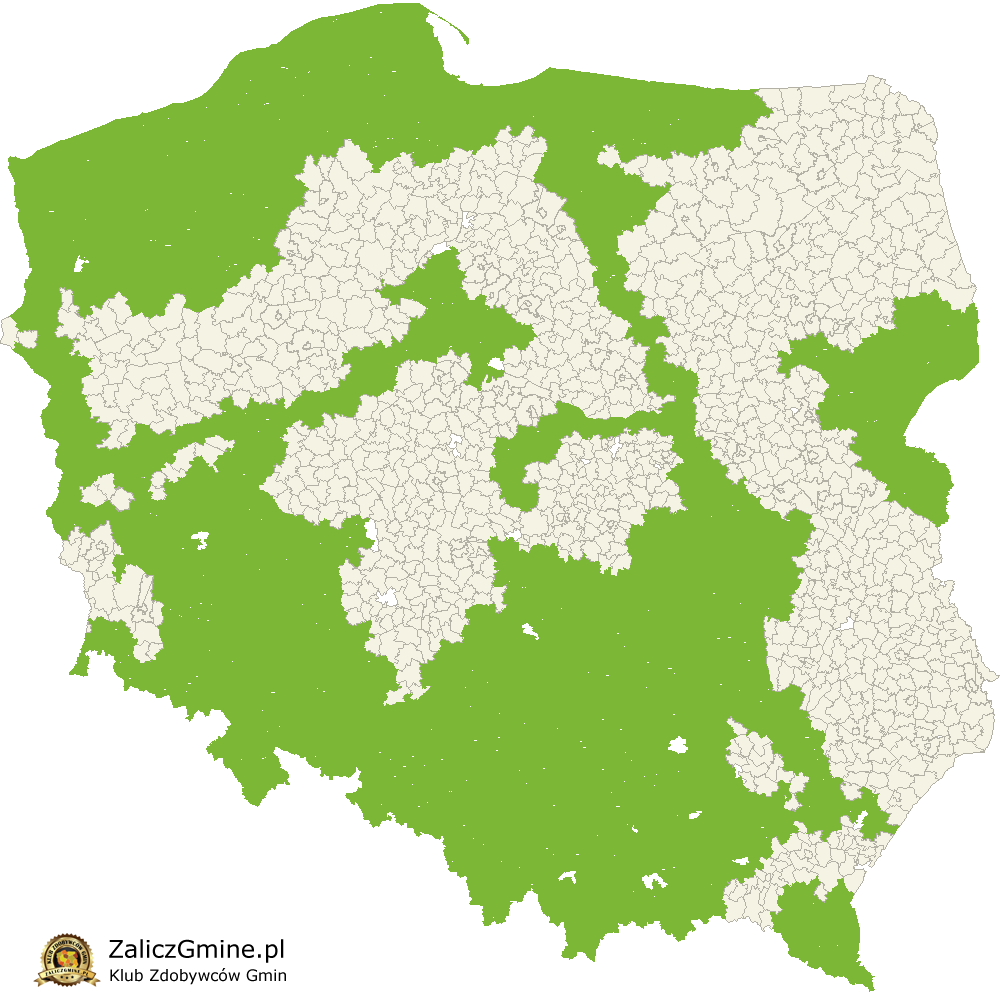 Mapa Zdobytych Gmin