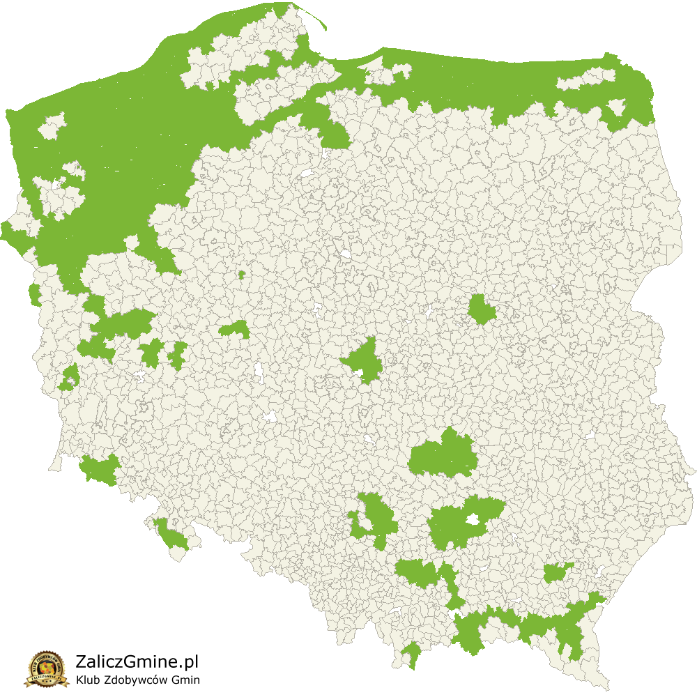 Mapa Zdobytych Gmin