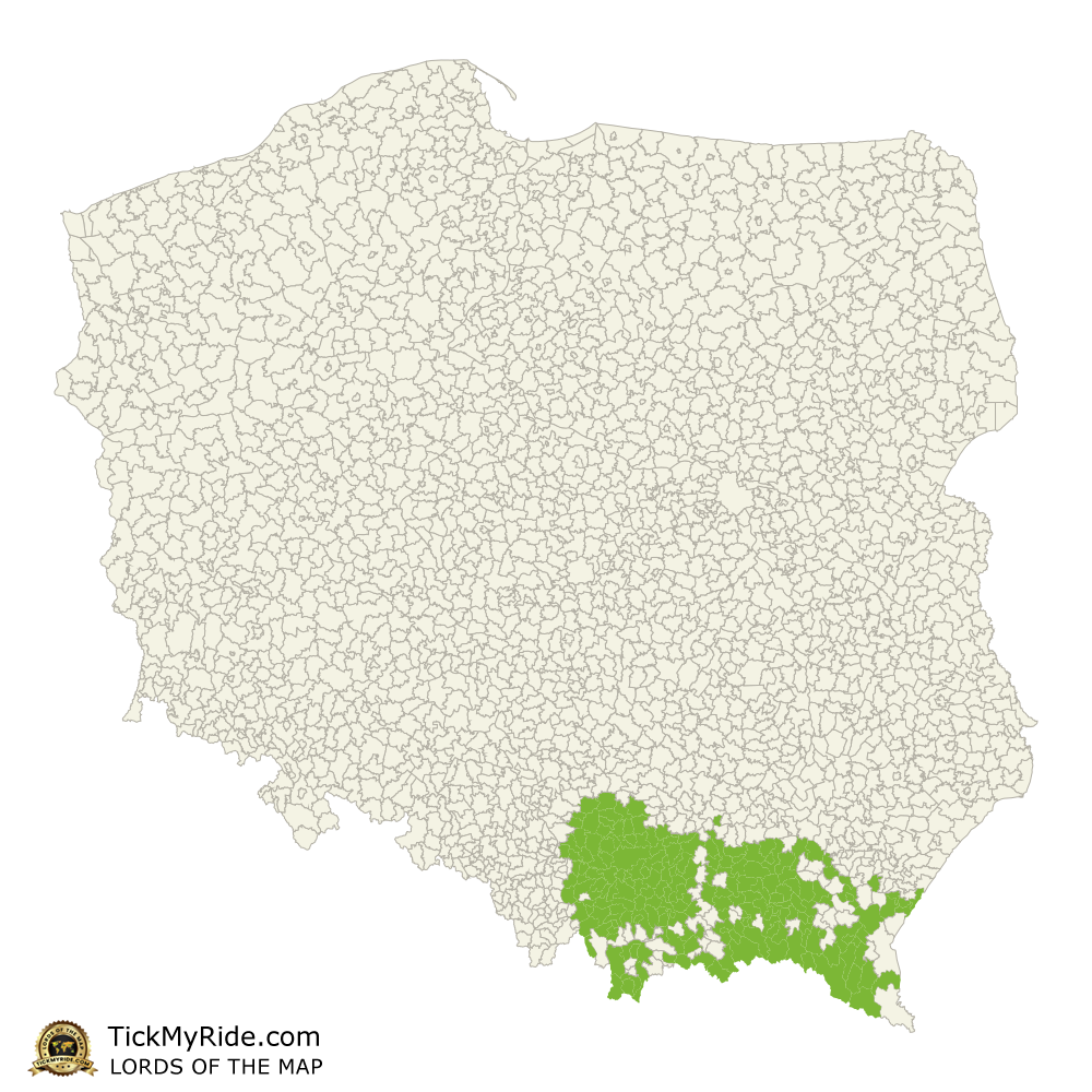 Mapa Zdobytych Gmin
